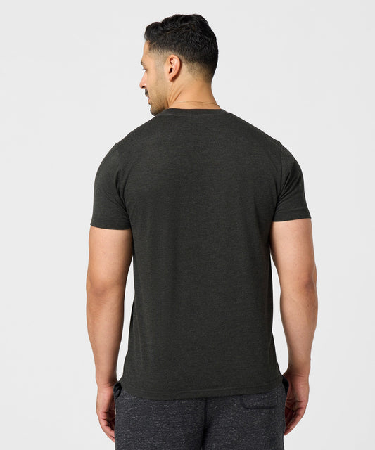 Charcoal t-shirt featuring a vintage graphic of Snoopy exploring Mount Rainier National Park on the front chest-3