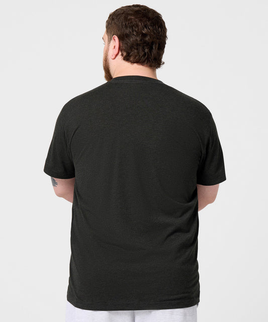 Charcoal tri-blend t-shirt featuring Snoopy in Germany soccer gear centered on the front chest-3