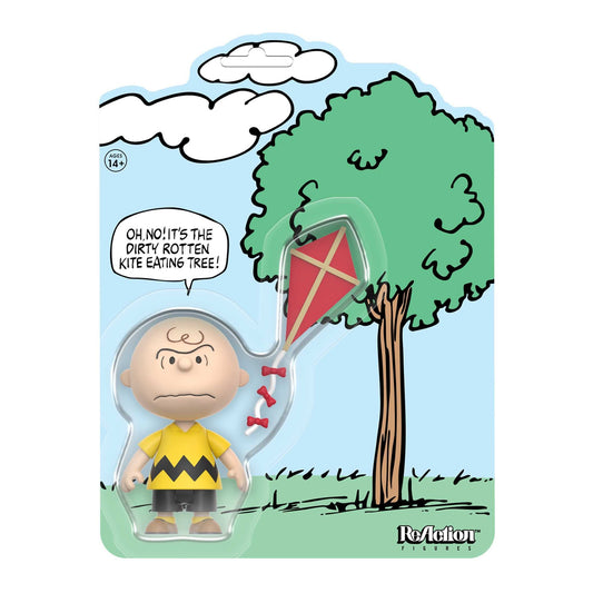 Peanuts ReAction figure featuring Charlie Brown looking frustrated in front of the Kite-Eating Tree.-0