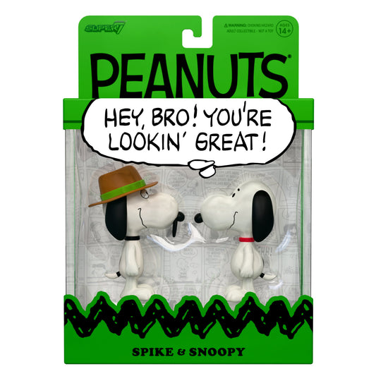 Peanuts Snoopy and Spike ReAction figures in window box packaging-0