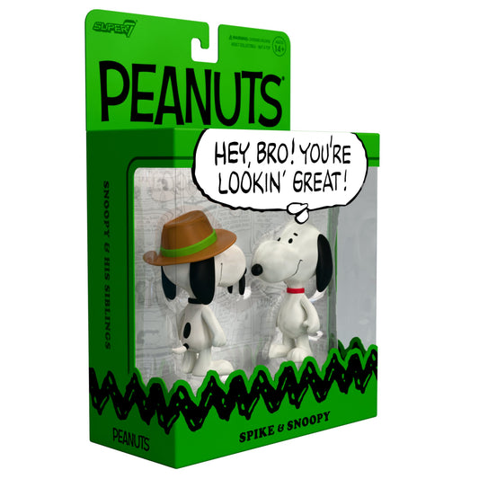 Peanuts Snoopy and Spike ReAction figures in window box packaging-4