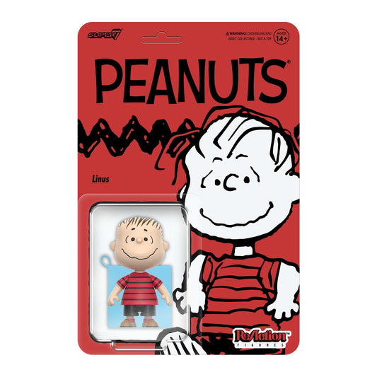 Linus ReAction figure in packaging with red shirt and blue blanket-0