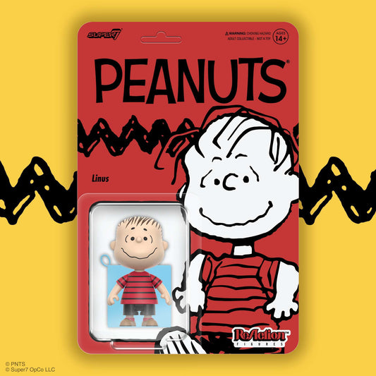 Linus ReAction figure in packaging with red shirt and blue blanket-1