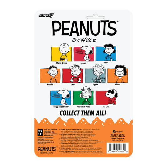 Peanuts Marcie ReAction Figure in orange shirt with glasses-2