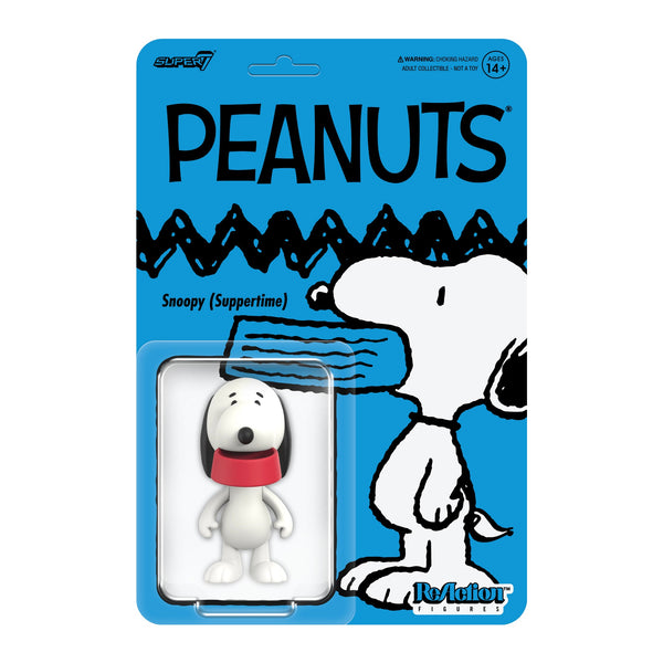 Peanuts Suppertime Snoopy ReAction Figure with Red Bowl | The Peanuts