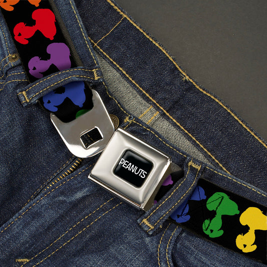 Peanuts Seatbelt Belt: Snoopy Silhouette & Logo-1