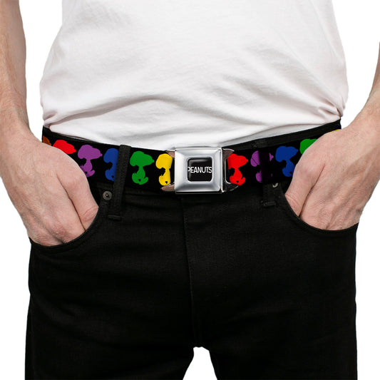 Peanuts Seatbelt Belt: Snoopy Silhouette & Logo-2