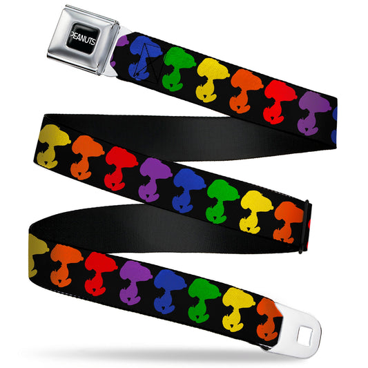 Peanuts Seatbelt Belt: Snoopy Silhouette & Logo-0