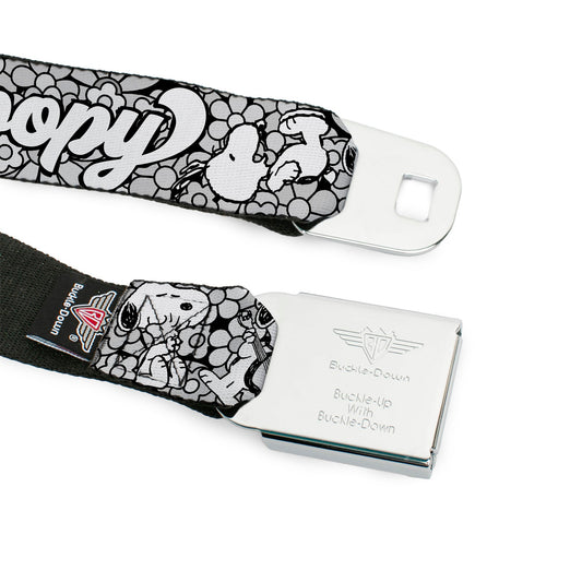 Peanuts Seatbelt Belt: Snoopy Poses & Daisy Flowers-8