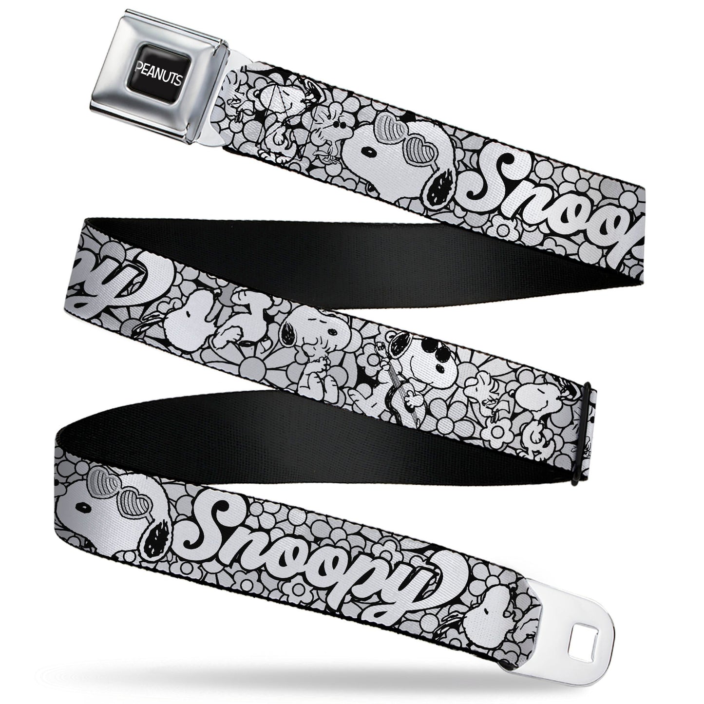 Peanuts Seatbelt Belt: Snoopy Poses & Daisy Flowers