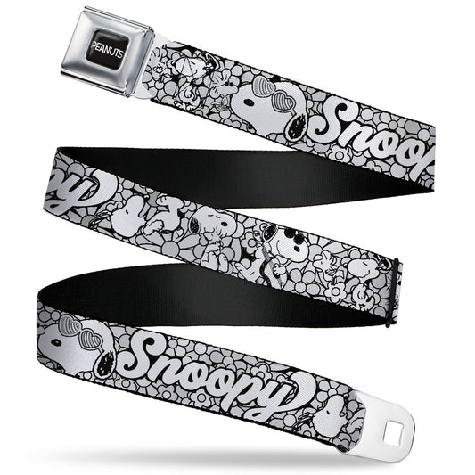 Peanuts Seatbelt Belt: Snoopy Poses & Daisy Flowers-0