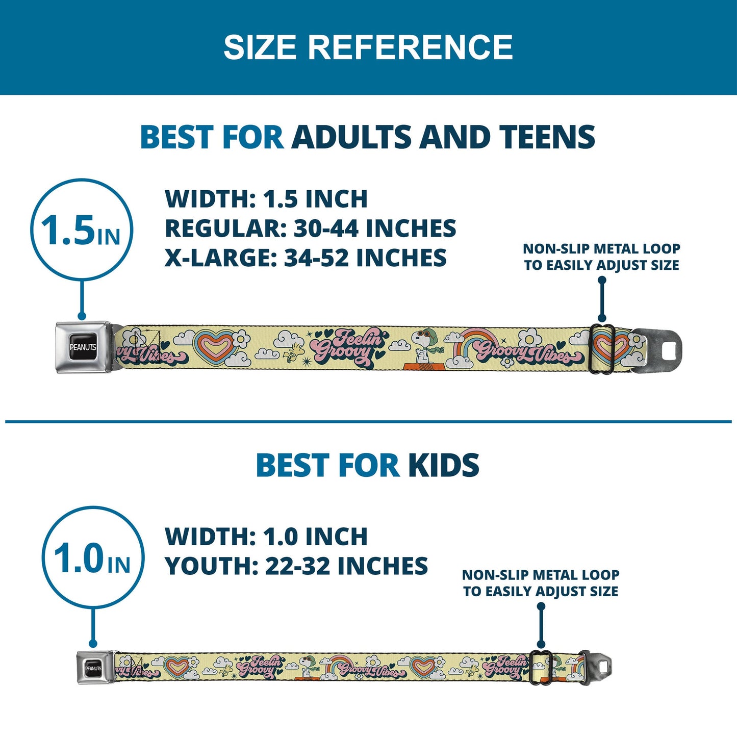 Peanuts Seatbelt Belt with Snoopy Flying Ace Fun