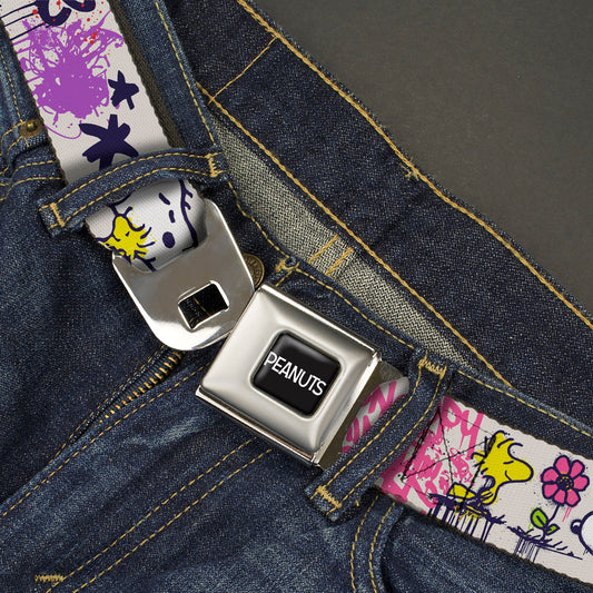 Peanuts Snoopy & Woodstock Graffiti Seatbelt Belt - The Peanuts Store-1