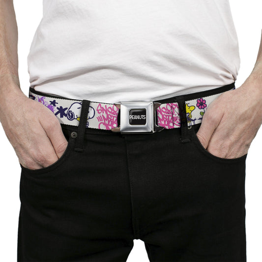 Peanuts Snoopy & Woodstock Graffiti Seatbelt Belt - The Peanuts Store-2