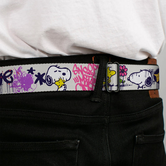 Peanuts Snoopy & Woodstock Graffiti Seatbelt Belt - The Peanuts Store-3