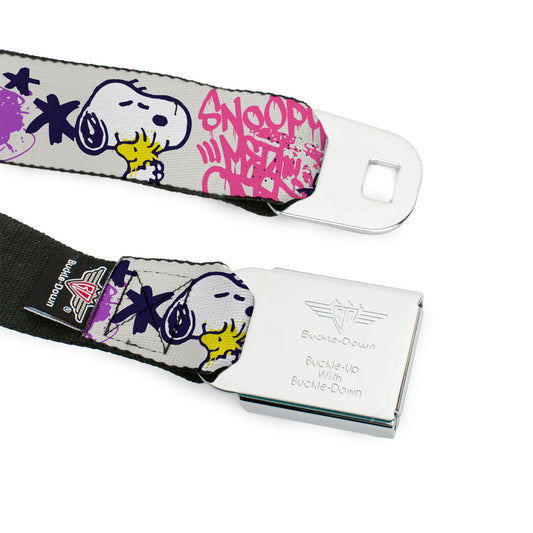 Peanuts Snoopy & Woodstock Graffiti Seatbelt Belt - The Peanuts Store-8