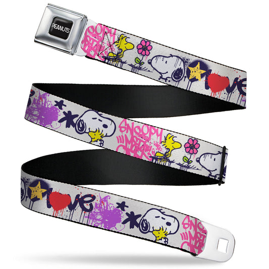 Peanuts Snoopy & Woodstock Graffiti Seatbelt Belt - The Peanuts Store-0