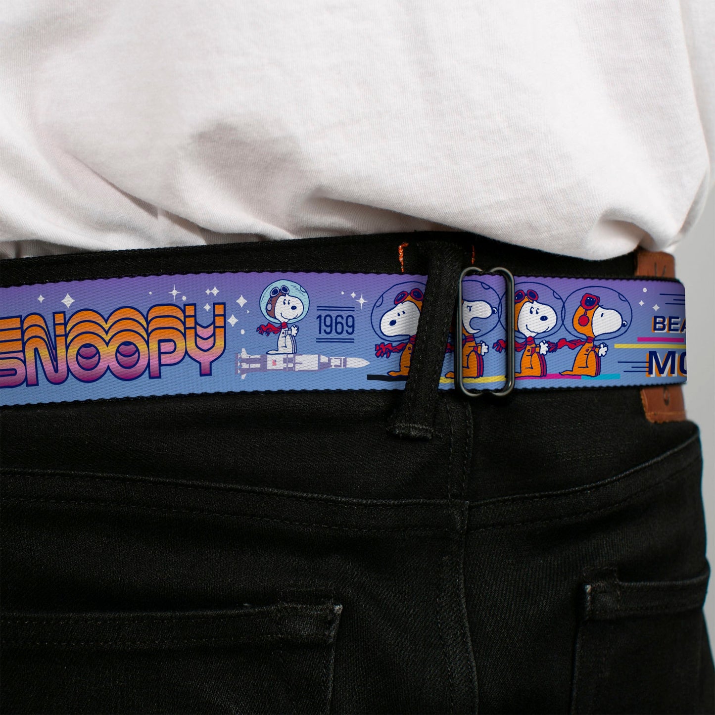 Peanuts Seatbelt Belt: Snoopy Astronaut & Logo