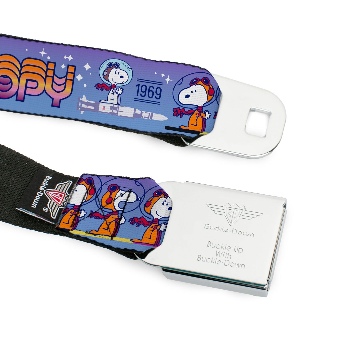 Peanuts Seatbelt Belt: Snoopy Astronaut & Logo