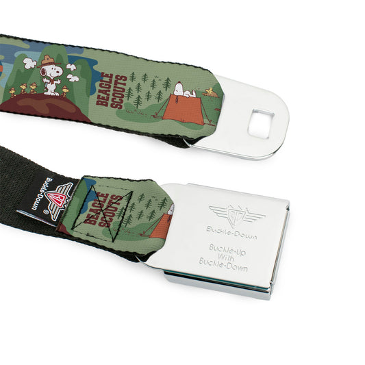 Peanuts Happy Camper Beagle Scouts Seatbelt Belt-8