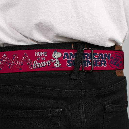 Peanuts Title Logo & Gang Summer Poses Seatbelt Belt-3