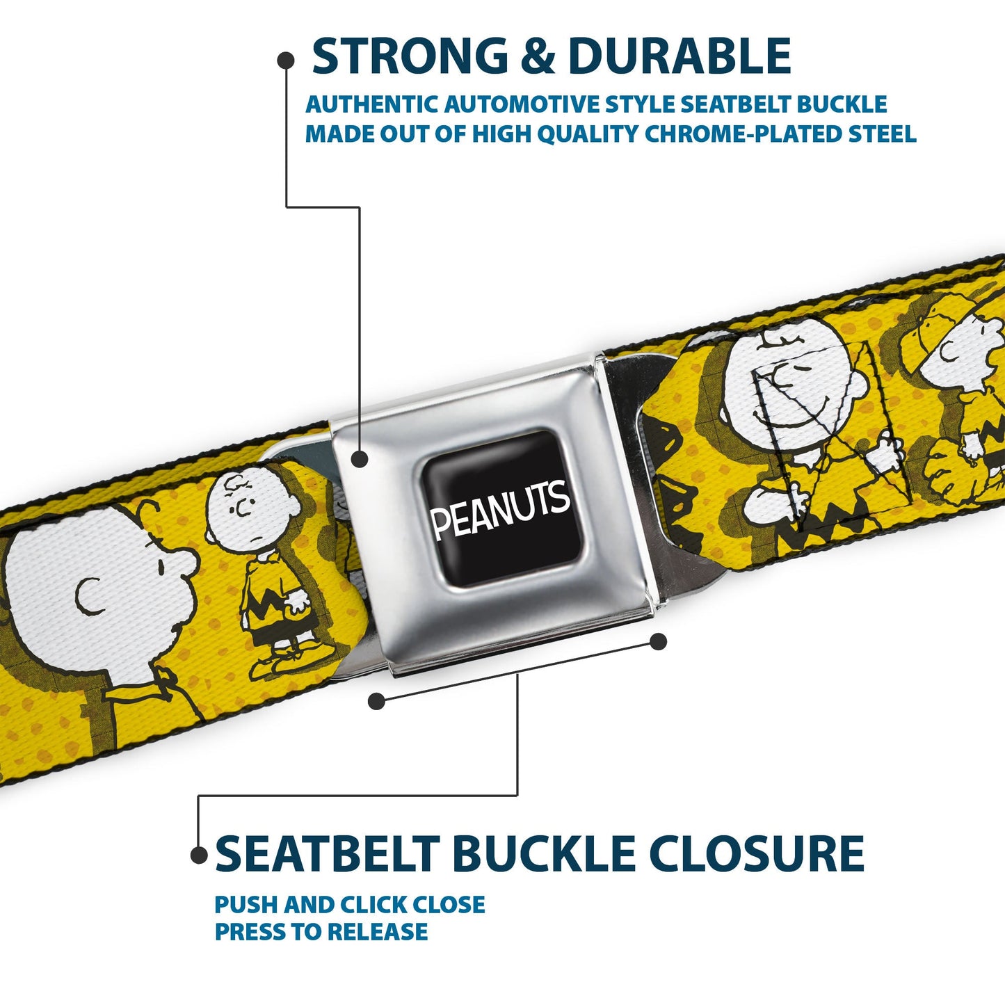 Peanuts Charlie Brown Seatbelt Belt - Easy Buckle | The Peanuts Store