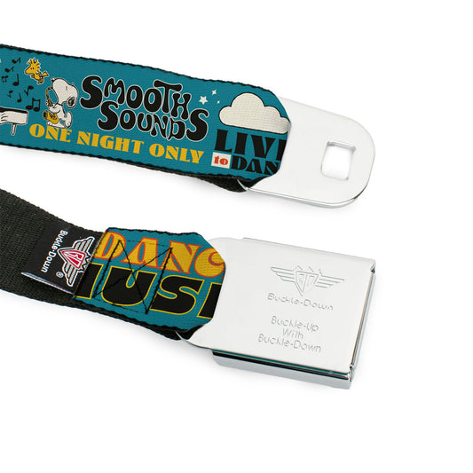 Peanuts Gang Dance Music Seatbelt Belt with Colorful Webbing-8
