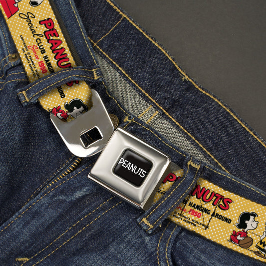 Peanuts Title Logo & Social Club Seatbelt Belt-1