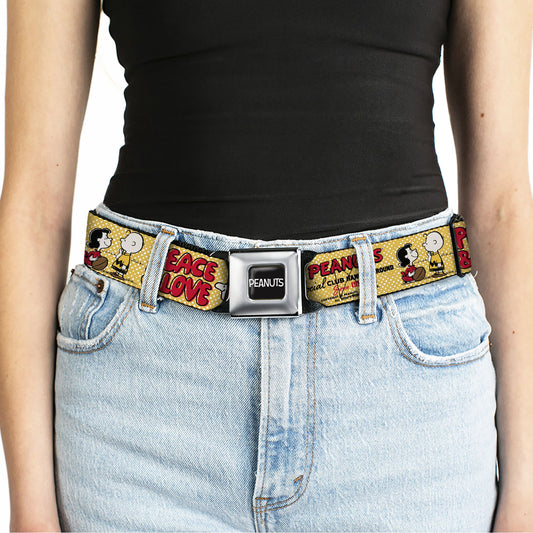 Peanuts Title Logo & Social Club Seatbelt Belt-4