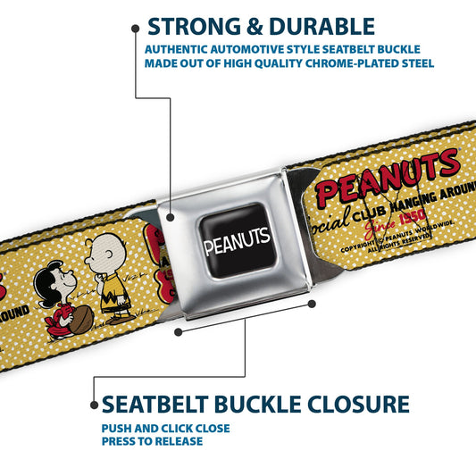 Peanuts Title Logo & Social Club Seatbelt Belt-6