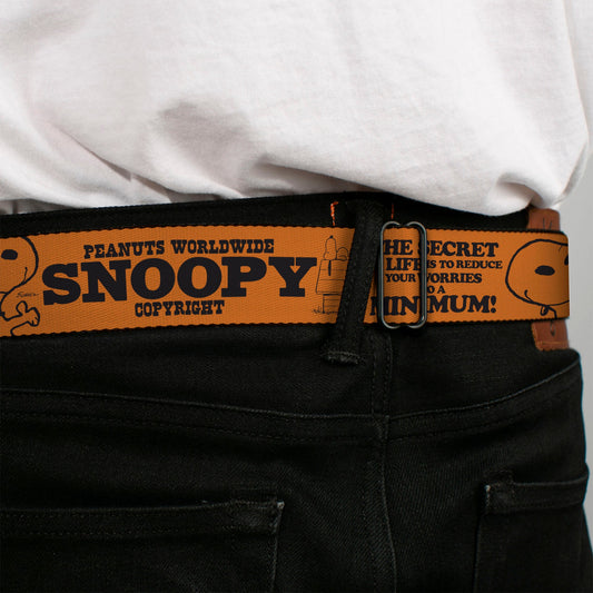 PEANUTS Seatbelt Belt: Snoopy Poses & Logo Collage-3