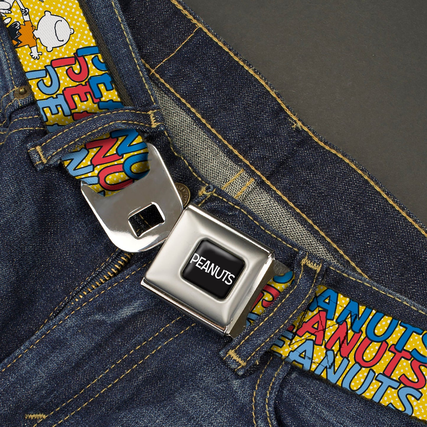 Peanuts Seatbelt Belt with Charlie Brown and Gang