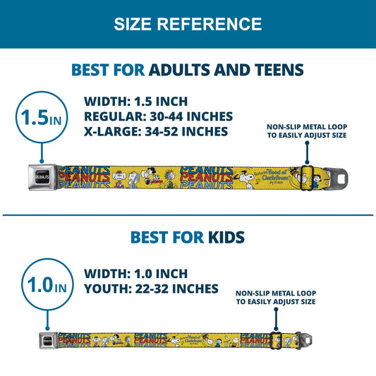 Peanuts Seatbelt Belt with Charlie Brown and Gang-7