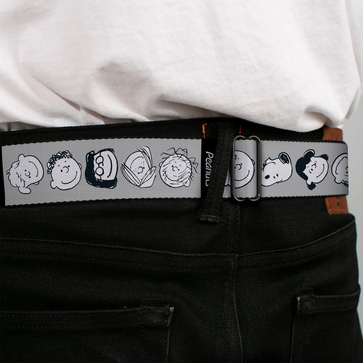 Peanuts Seatbelt Belt - Title Logo & Gang Expressions