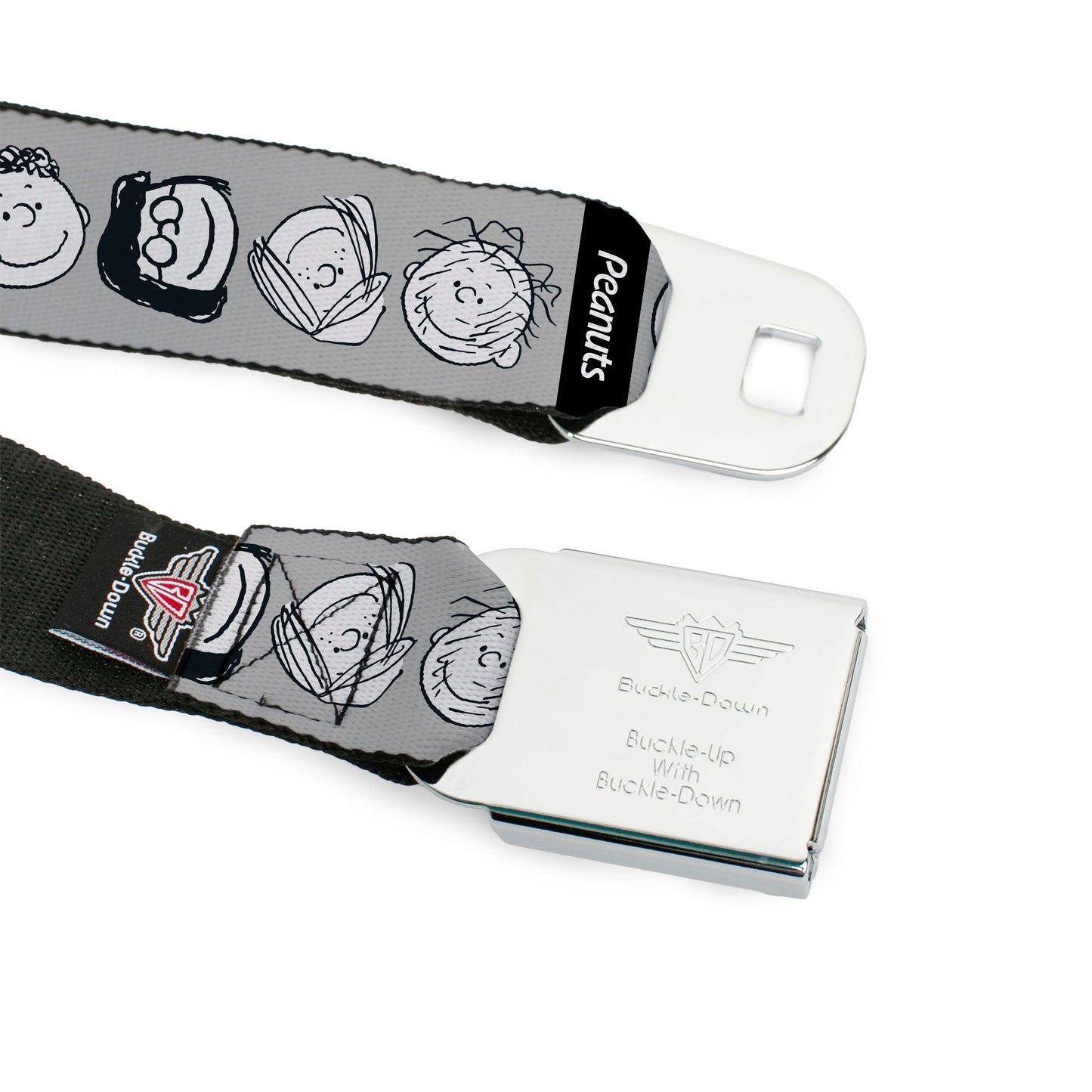 Peanuts Seatbelt Belt - Title Logo & Gang Expressions
