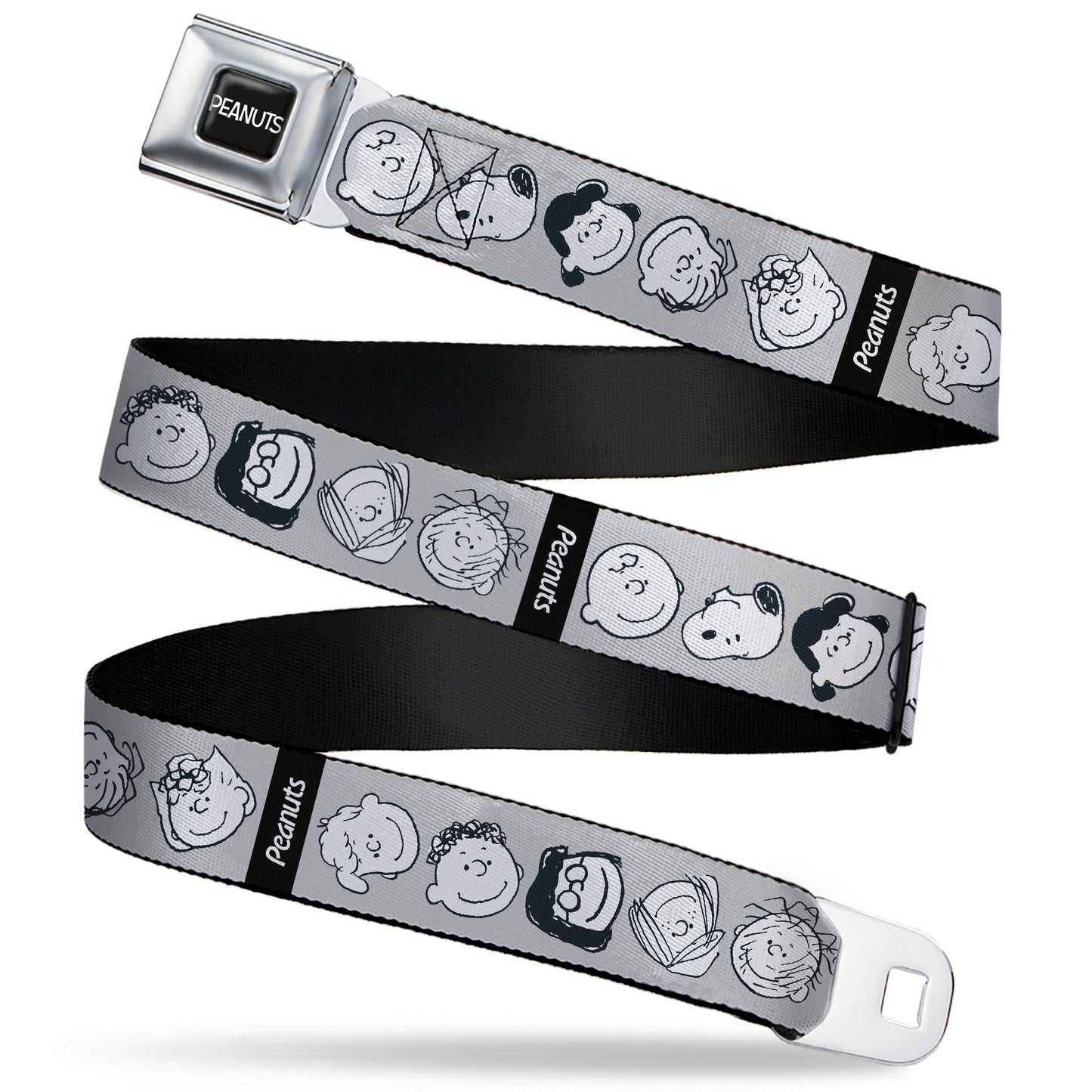 Peanuts Seatbelt Belt - Title Logo & Gang Expressions