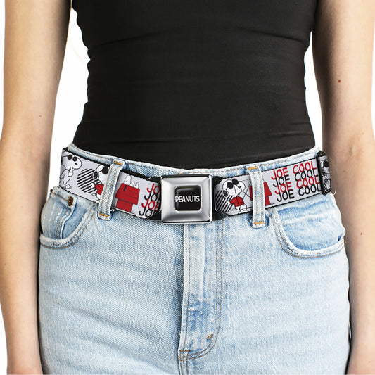 Peanuts Title Logo Joe Cool Snoopy Seatbelt Belt-4