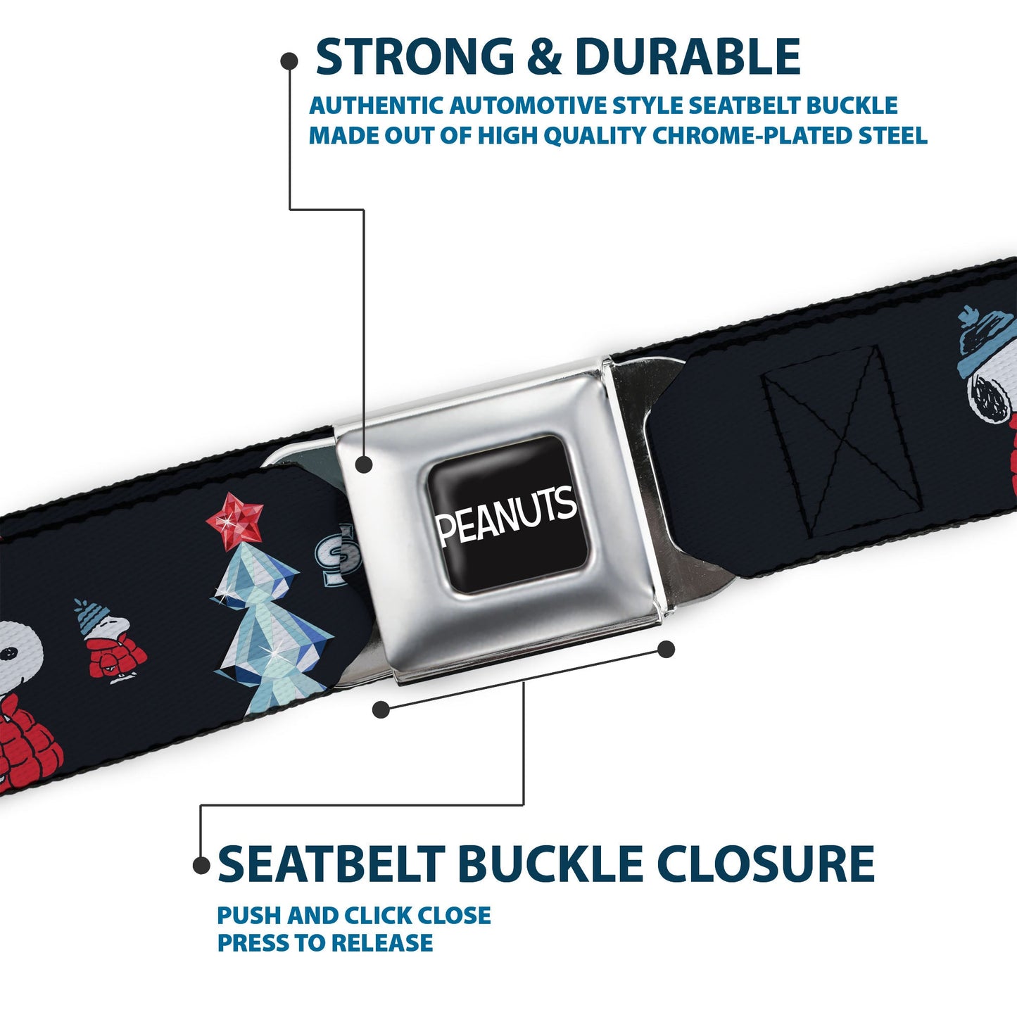 Peanuts Snoopy & Woodstock Seatbelt Belt