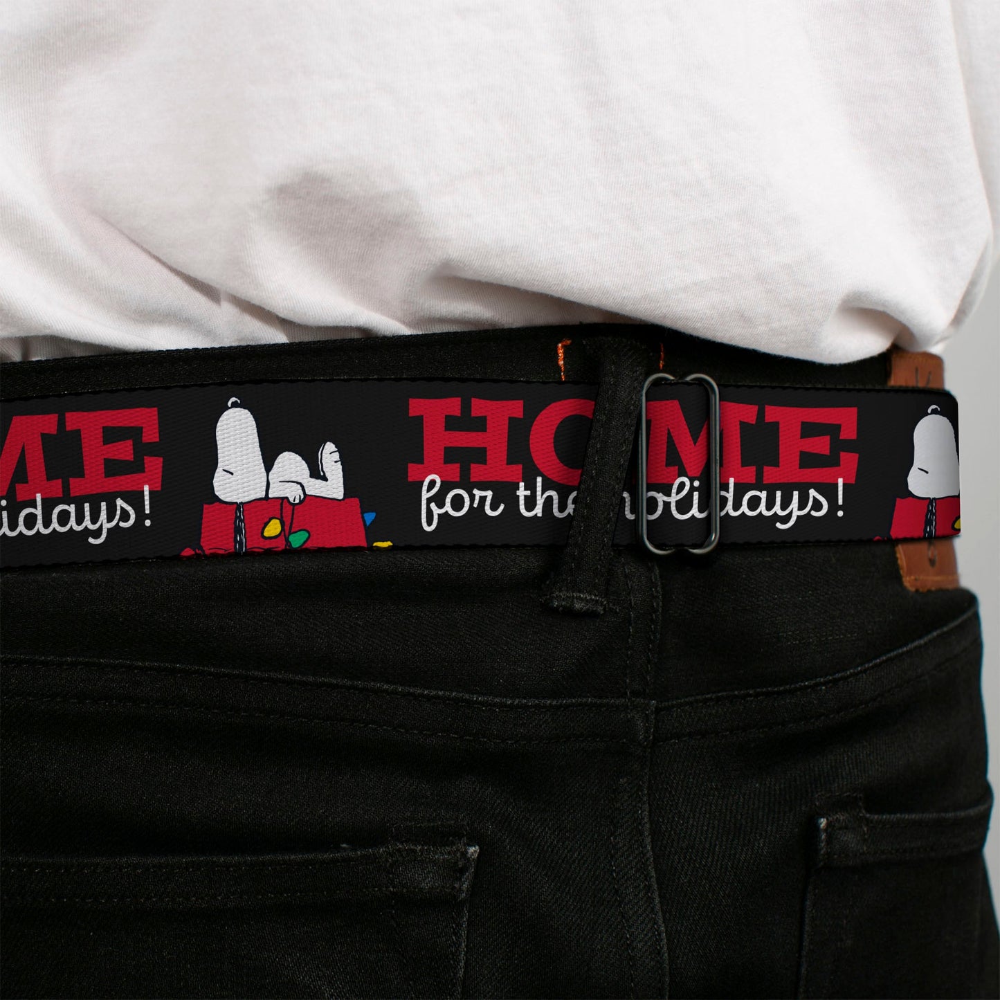 Peanuts Snoopy Home for the Holidays Seatbelt Belt