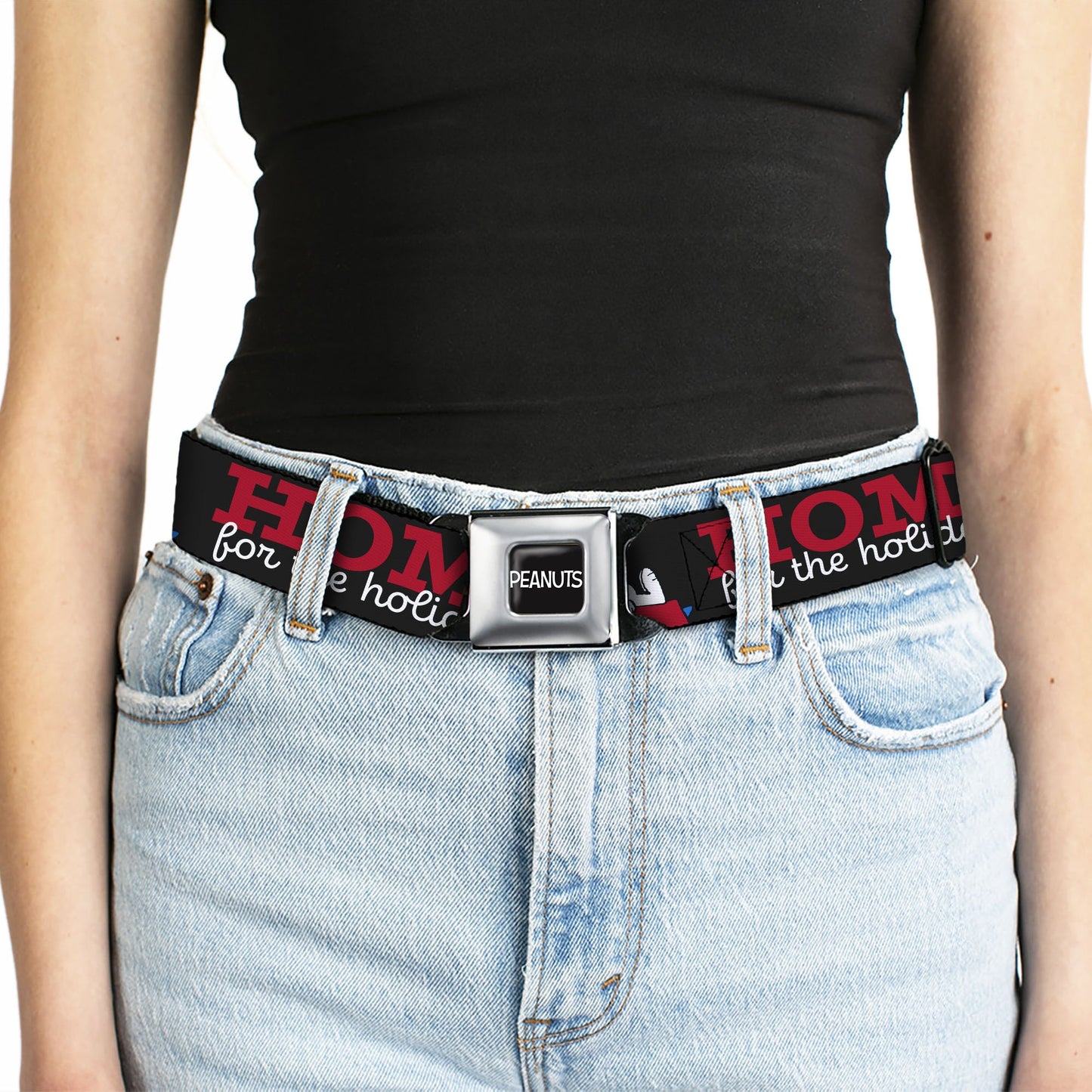 Peanuts Snoopy Home for the Holidays Seatbelt Belt