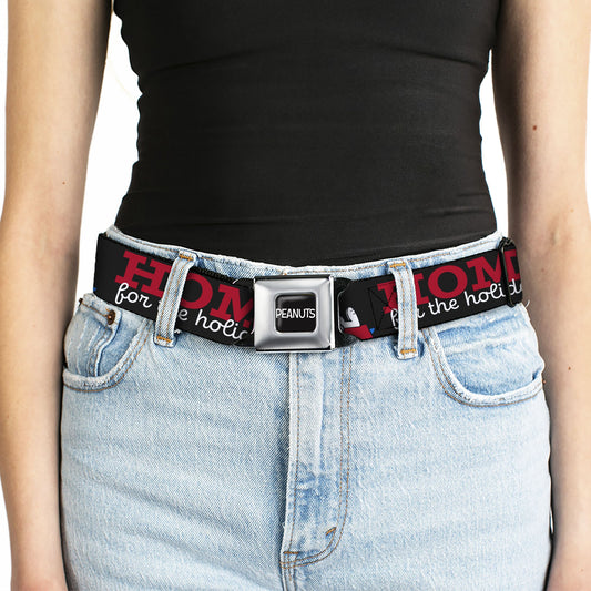 Peanuts Snoopy Home for the Holidays Seatbelt Belt-4