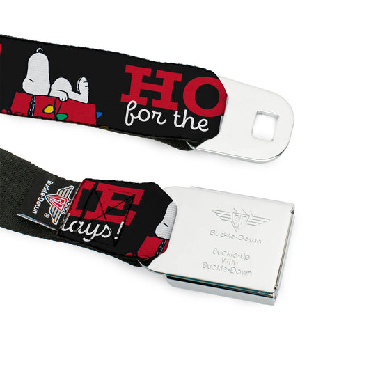 Peanuts Snoopy Home for the Holidays Seatbelt Belt-7