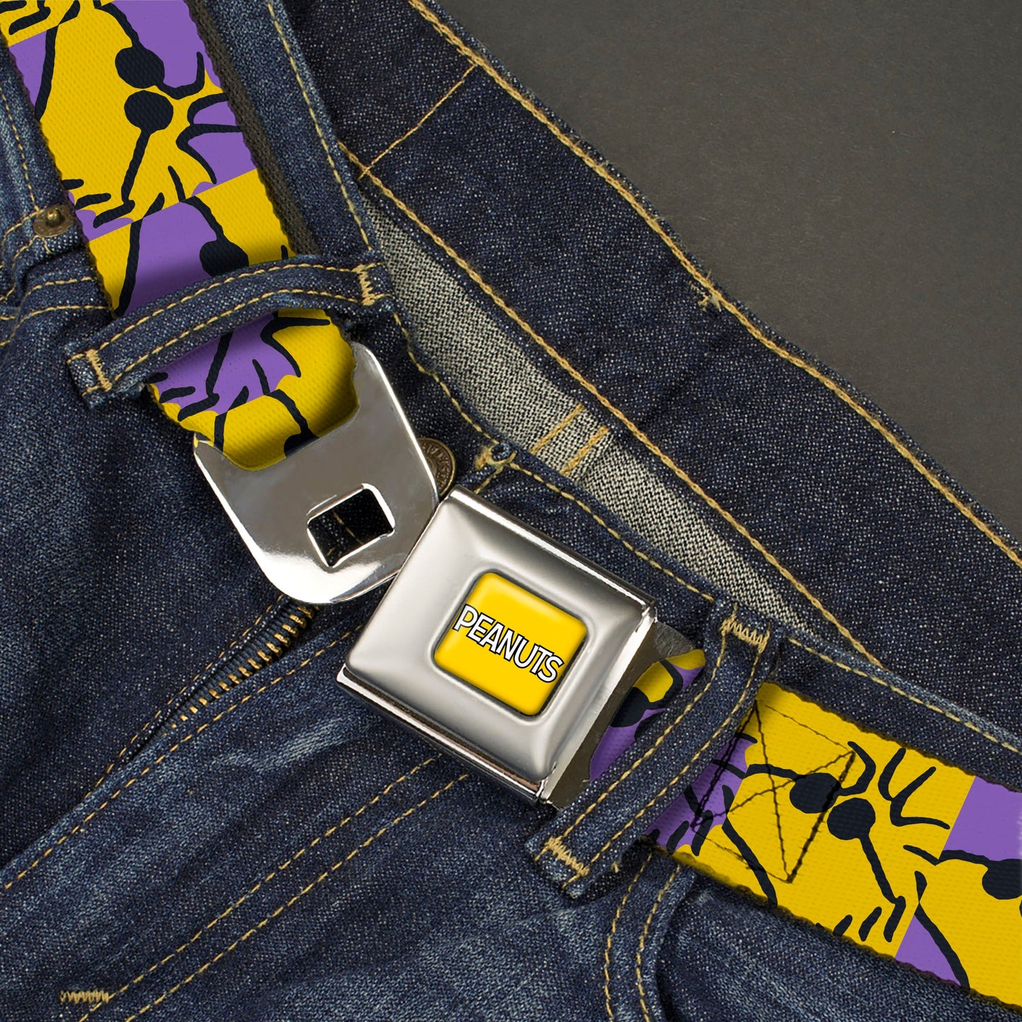 Peanuts Seatbelt Belt: Woodstock Shades & Logo