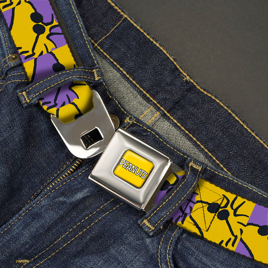 Peanuts Seatbelt Belt: Woodstock Shades & Logo-1