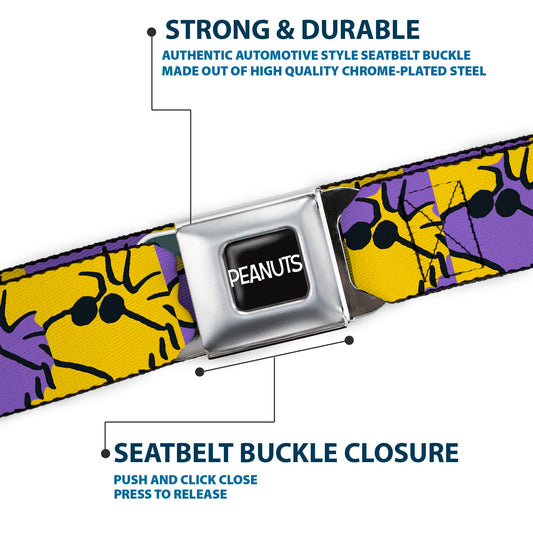 Peanuts Seatbelt Belt: Woodstock Shades & Logo-6