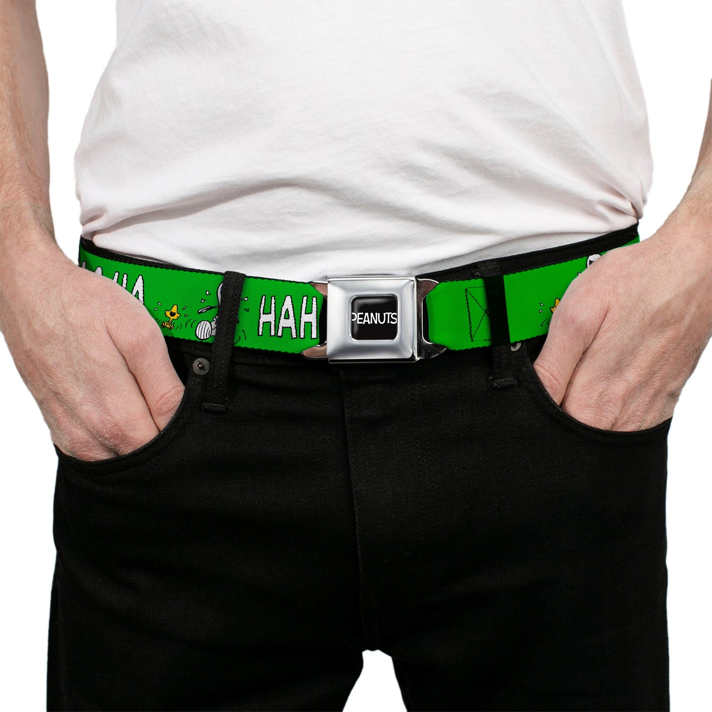 Peanuts Snoopy and Woodstock Laughing Seatbelt Belt