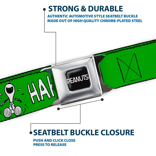 Peanuts Snoopy and Woodstock Laughing Seatbelt Belt-6