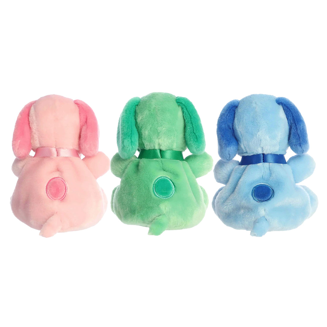 Peanuts Snoopy Plush Palm Pals 5" 3-Pack Bundle | Pink, Green, & Blue
