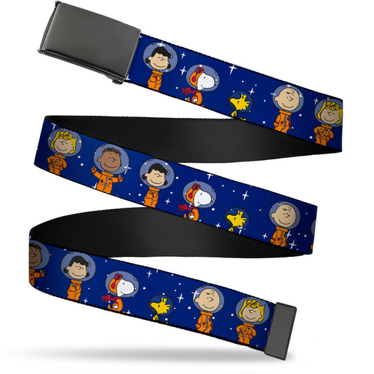 Peanuts Gang Astronauts Web Belt - Blue/White-0