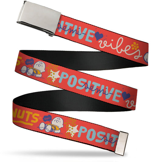 Peanuts Gang Semi-Positive Vibes Web Belt-0